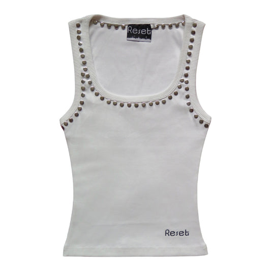 › RIVETED WOMAN TOP WHITE