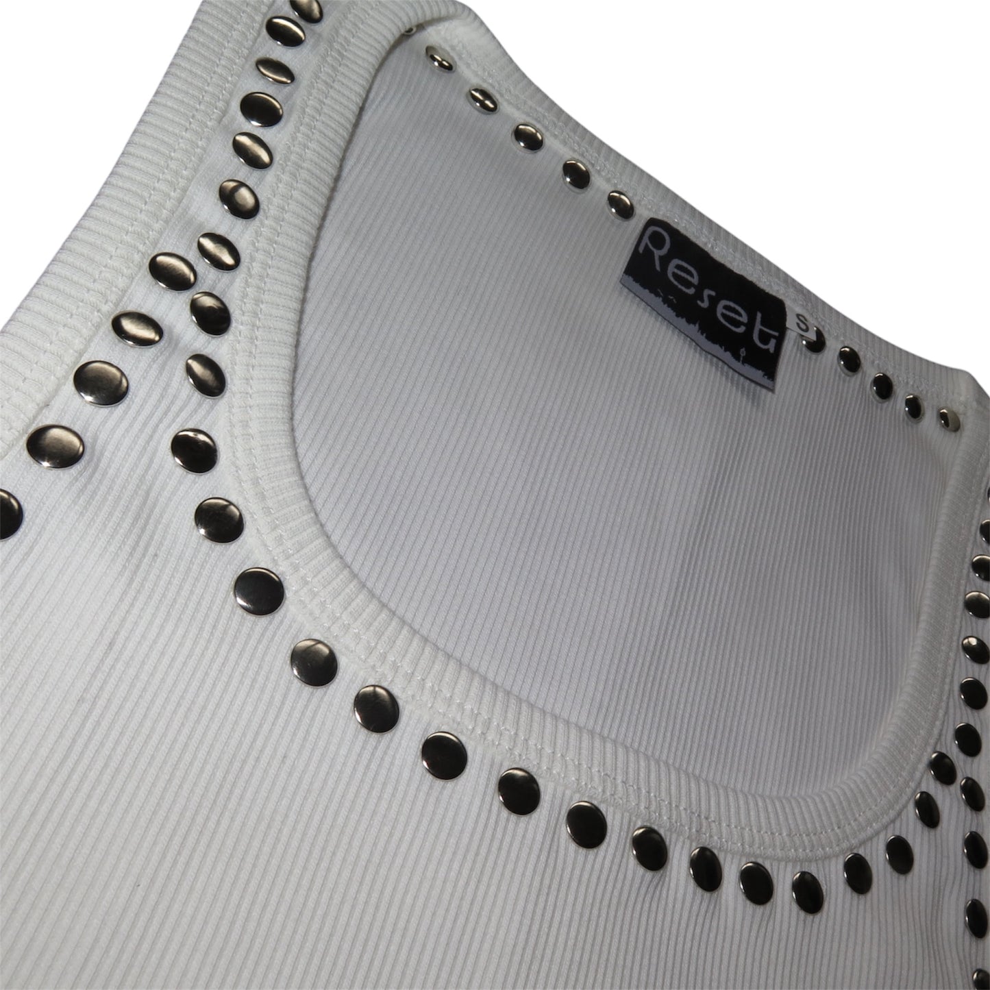 › RIVETED WOMAN TOP WHITE